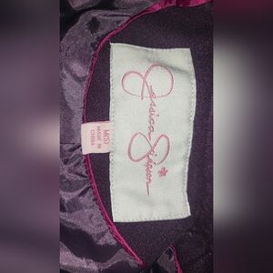 Jessica Simpson Plum Coat with Pink Logo Accent
